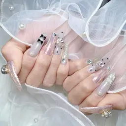 🎀ワンホンガーリー定額デザイン(10本アート)/付け替えオフ無料/ケア込み/【長さ出し10本まで◯「1本¥300​〜​」】