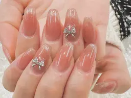 【人気No.2】チークマグネットフレンチネイル🌼ソフトジェルオフ込み