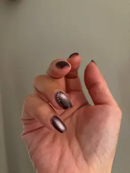 マグネットネイル＋ポイントアート（シンプル）　片手2本までok👌【オフなし】