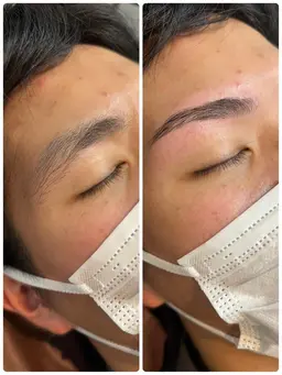 人気急上昇!!【眉毛/アイブロウ】メンズの眉ブロウラミネーション