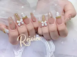 【超爆人気No.1】チップ長さ出し★ 持ち込みデザイン💕小物パーツつけ放題💕