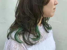 インナーカラー(部分1ブリーチ)