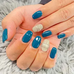 ワンカラーorラメグラ1本ずつアート