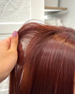 【🌸春限定！！🌸】暖色ブリーチありダブルカラー➕髪質改善トリートメント✨➕頭皮クレンジングmarbb付き️🫧