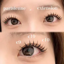🩵大人気💛パリエク(パリジェンヌラッシュリフト✖️エクステ)LEDマツエク60本〜80本今だけオフ無料💘