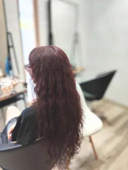 【艶オーガニックカラー】白髪染め根元2センチまでのリタッチカラー（8〜9トーンまでの艶感仕上げ）