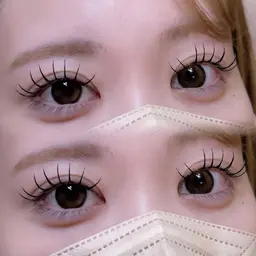 。✧。・゚上まつ毛エクステ120本【flat lash】(コーティング付)