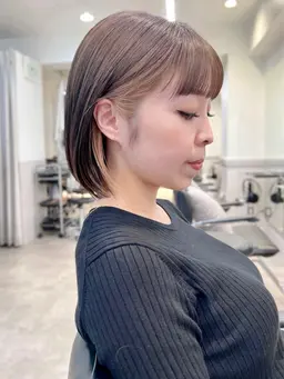 20代後半​〜​30代限定！ボブカット+イヤリングカラー＋全体カラー