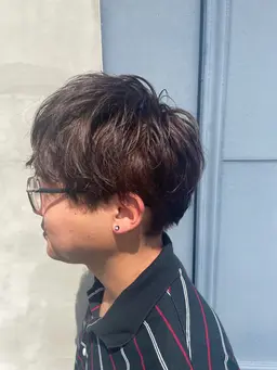 カット＋ブリーチなしカラー(メンズ限定)