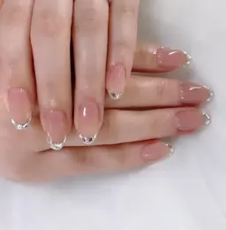 ★モデル練習★うるつやベース付き•ガラスフレンチ（オフあり）