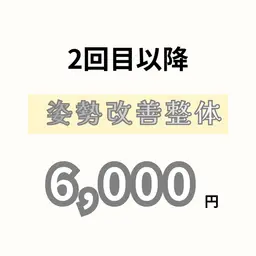2回以降【姿勢改善整体】✨姿勢から変える整体　​〜​内側から美しく、スタイルまで整えるケアを​〜​