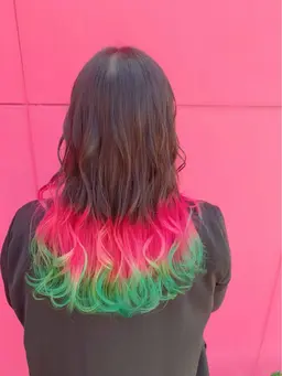 全頭ブリーチ＋ファッションカラー