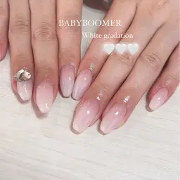 オフ込み ベース色ありグラデーションorフレンチネイル