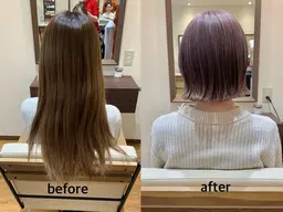 カット+ワンカラー(動画撮影させて頂ける方、スタイルチェンジさせて頂ける方)