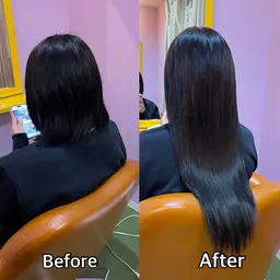 人毛シールエクステ80枚+カラー￥21900