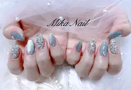 🌟初回他店オフ無料🌟マグネットorラメグラ　ワンカラー 埋め尽くし4本　パーツ2個付き