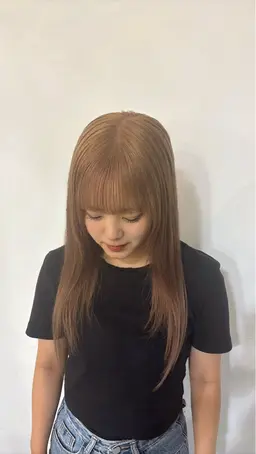 ふわっと透明感ワンブリーチカラー🫧🤍