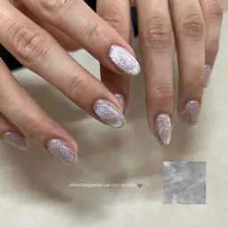 ⭐️【期間限定】1/7​〜​12日⭐️ パラジェル使用【オフあり】 マグネット(ベースはクリア、全面マグだし)ハンドのみ