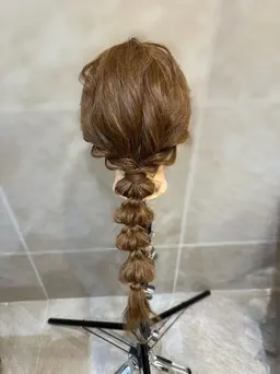 【先着3名様限定🍰】ヘアセット💍編み下ろし金箔、ラメ付き🧸