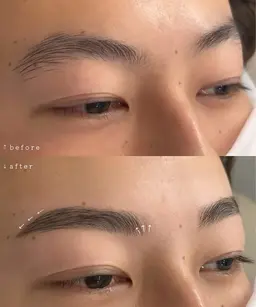 ハリウッドブロウ　眉カット＋眉毛パーマ