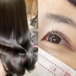 🌼【人気上昇中】U24(24歳以下限定)艶カラー + 髪質改善トリートメント + まつ毛パーマ SET MENU🌼