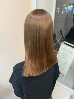 【ミニモ学割】透明感柔らかブラウンベージュ（ブリーチなしダブルカラー）0円