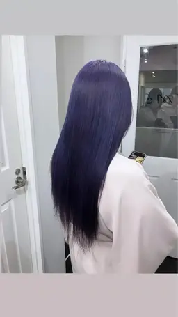 💜🩵ワンカラーカラー＋エクステ80本🩵💜