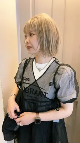 U24限定⭐️ブリーチ有りの透明感ダブルカラー❕最大限ダメージ軽減させながら可愛くします🧊艶さらトリートメント付き🥣