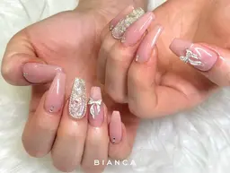 【オフあり】 ハンド💅🏻🩷 持ち込みデザイン（亀戸店） パラジェル変更可💎