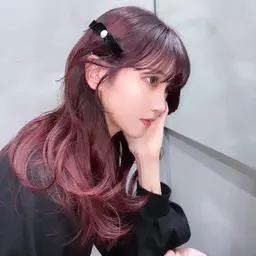 暖色カラーにしたい方用🍓🍒ワンカラー➕韓国ヘアカット➕トリートメント ワインレッド、ラベンダーココア、ピンク、赤髪