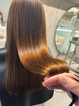 ブリーチ毛可 ダメージレス黒木式酸性ストレート＋髪質改善Ｘトリートメント