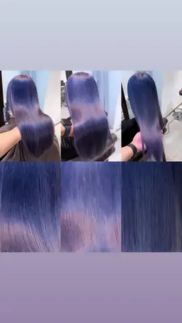 【❄🩵ブルベお勧め 韓国風寒色カラー⛄️❄️】✨️〝ブリーチ&艶カラー〟髪質改善トリートメント付き✨️〝ダブルカラー〟