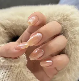 【オフ無料】長さだし 🌺　オーロラ/ミラーネイル（ベース色あり）🩷