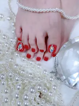 フット親指2本アート