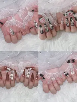 長さだしチップ‼️パーツ付け放題‼️(ベースはラメかフラッシュのみ)