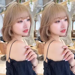 似合わせカット+ダブルカラー（ブリーチ）+1STEP髪質改善TR