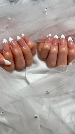 【Jr. ネイリスト 練習モデル】🌟オフあり ハンドジェルネイル  ベースカラーありフレンチ