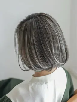 似合わせ小顔カット＋コントラストハイライト(ダメージ軽減ブリーチ込み)＋トリートメント