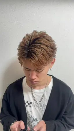 【メンズ限定】カット+カラー「マッシュ、センターパート、ショート、刈り上げスタイル」
