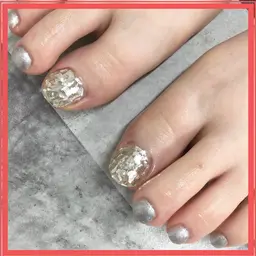 フットネイル..ワンカラー/ラメグラ（フィルインオフ込）