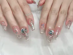 Jrネイリスト(オフあり)人気No.2  ロングスカルプ シンプルネイルチップ―¥4280