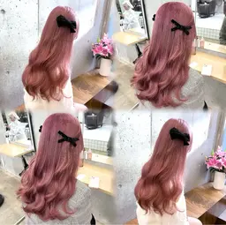 ⌇🩷暖色にしたい方限定🩷⌇ブリーチ(ケアブリーチ込)+ピンクカラー＋ケアトリートメント