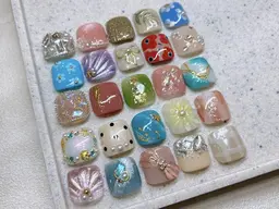 【新規】 オフなし　親指アートデザイン Foot Gel 平日¥7500/土日祝¥8000※オフ別付替時￥1650