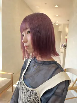 【3月限定】🎀爆透明感color +前髪cut+3stepトリートメント🎀