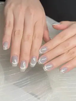 マグネットワンカラーフレンチ¥4000 ★ソフトジェルオフ+500★