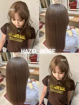 【透明感】【柔らかいミルクティーカラー】【ワンブリーチカラー】🌿🫧