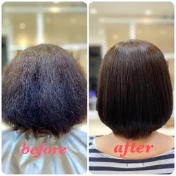 🌈期間限定価格🍎輝髪（キラガミ）縮毛矯正＋カット＋美髪トリートメント ✨