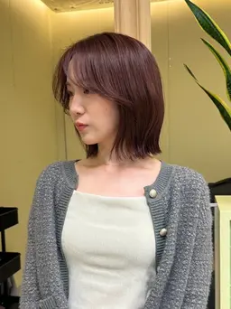 【ボブ】🐝+ブリーチなしダブルカラー＋保湿力upトリートメント🐝