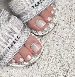 ＜フット＞ミラーネイル&オーロラネイル8480