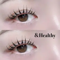 当日限定!【最新技術で束感𝐔𝐏 ⤴︎】&𝐇𝐞𝐚𝐥𝐭𝐡𝐲上パーマ+フラットラッシュ𝟏𝟐𝟎本